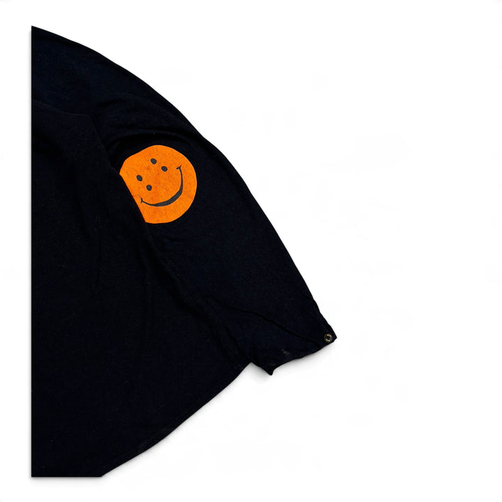 Kapital Black Smiley Face Elbow's Long Sleeve T-Shirt (L)