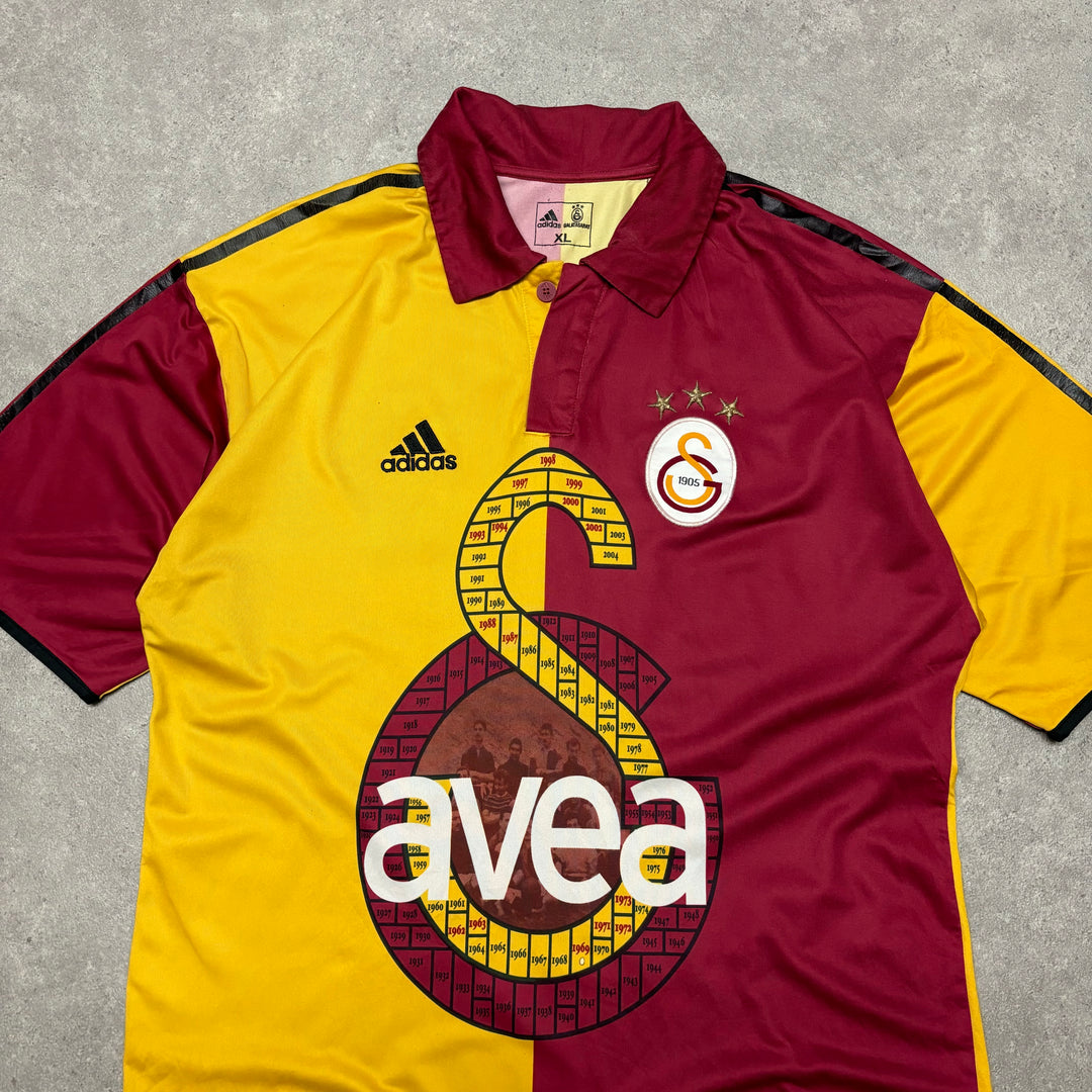 2004' Vintage Adidas Galatasaray Home Yellow Football Shirt (XL)