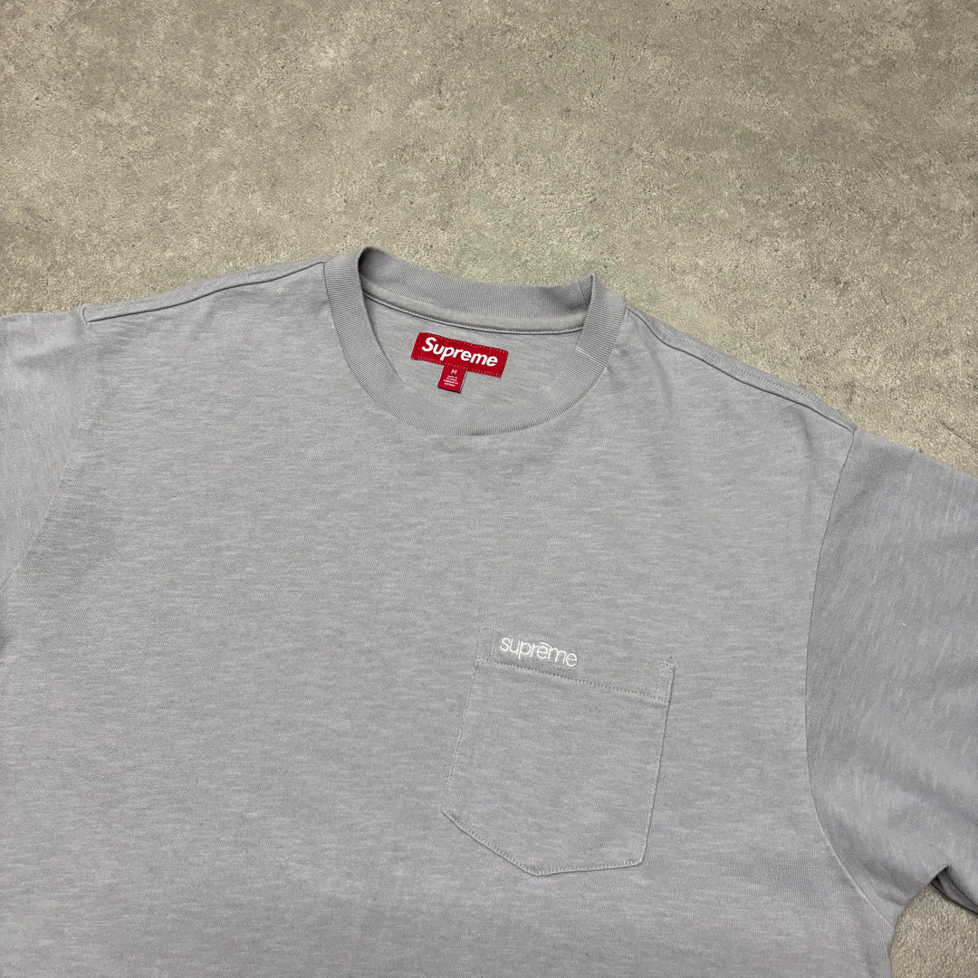 Supreme Grey Pocket T-Shirt (M)