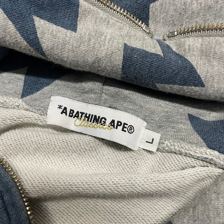 A Bathing Ape Bape Relaxed STA Pattern Hoodies (L)