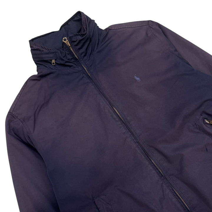 Vintage Polo Ralph Lauren Navy Fleece Lined Nylon Jacket (S)
