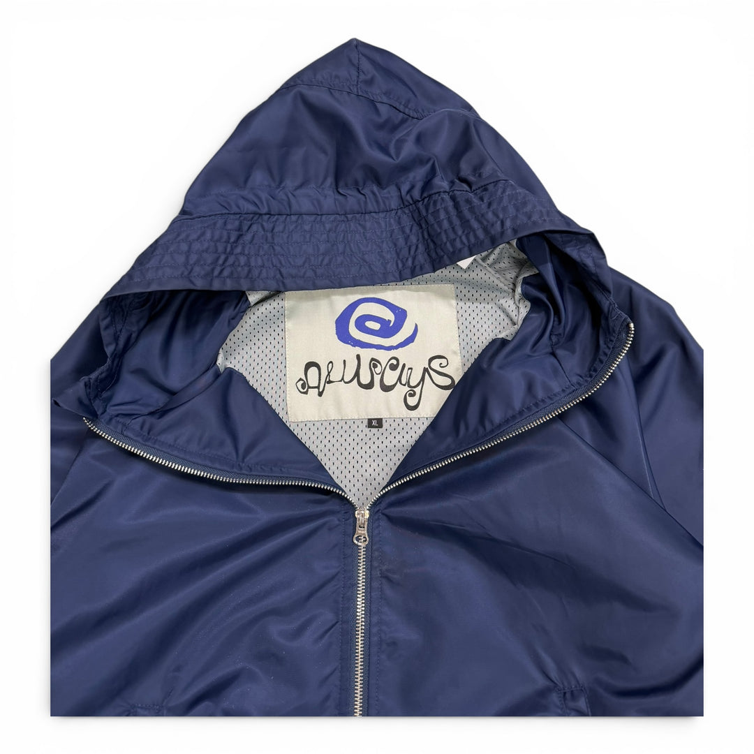 Always Do Navy Nylon Hooded Lightweight Jacket (L)