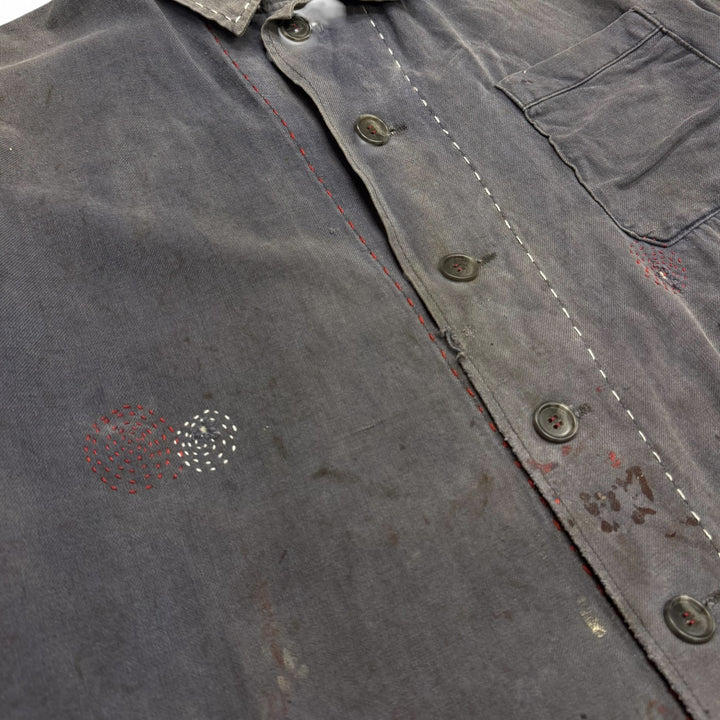 Vintage Reworked Faded Navy French Chore Jacket (M/L)