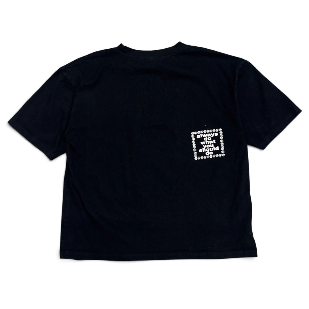 Always Do What You Should Do Black Graphic T-Shirt (XL)