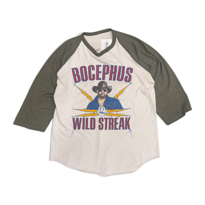 80's Vintage Bocephus Wild Streak 3/4 Sleeve T-Shirt (M)