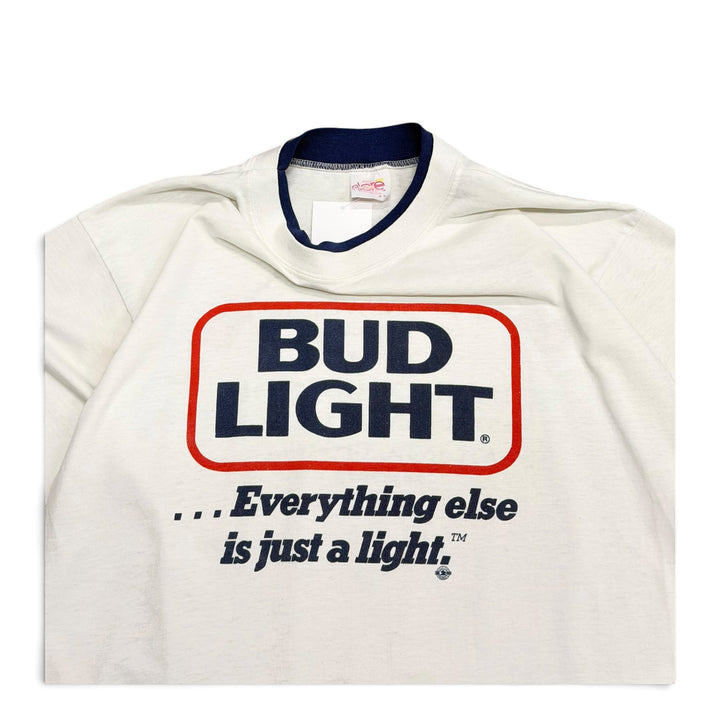 90’s Vintage Bud Light White Graphic T-Shirt (XL)
