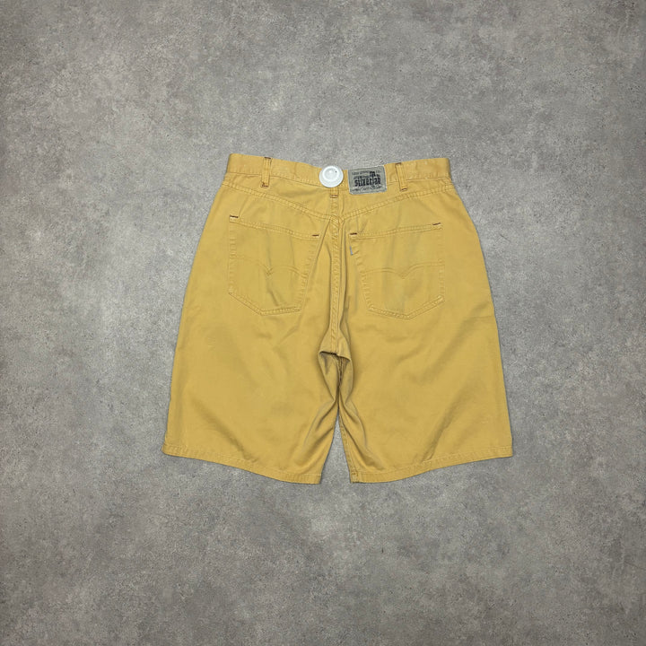 Vintage Levis Silver Tab Baggy Yellow Shorts (34)