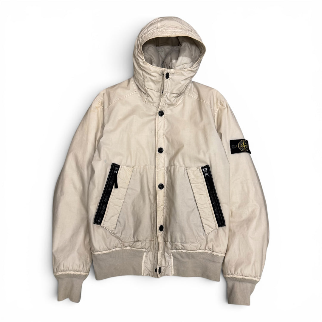 Stone Island Mussola Gommata Puffer Jacket White (L)