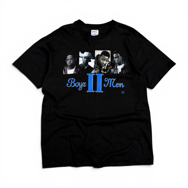 1994 Vintage Boys II Men Black Graphic T-Shirt (XL)