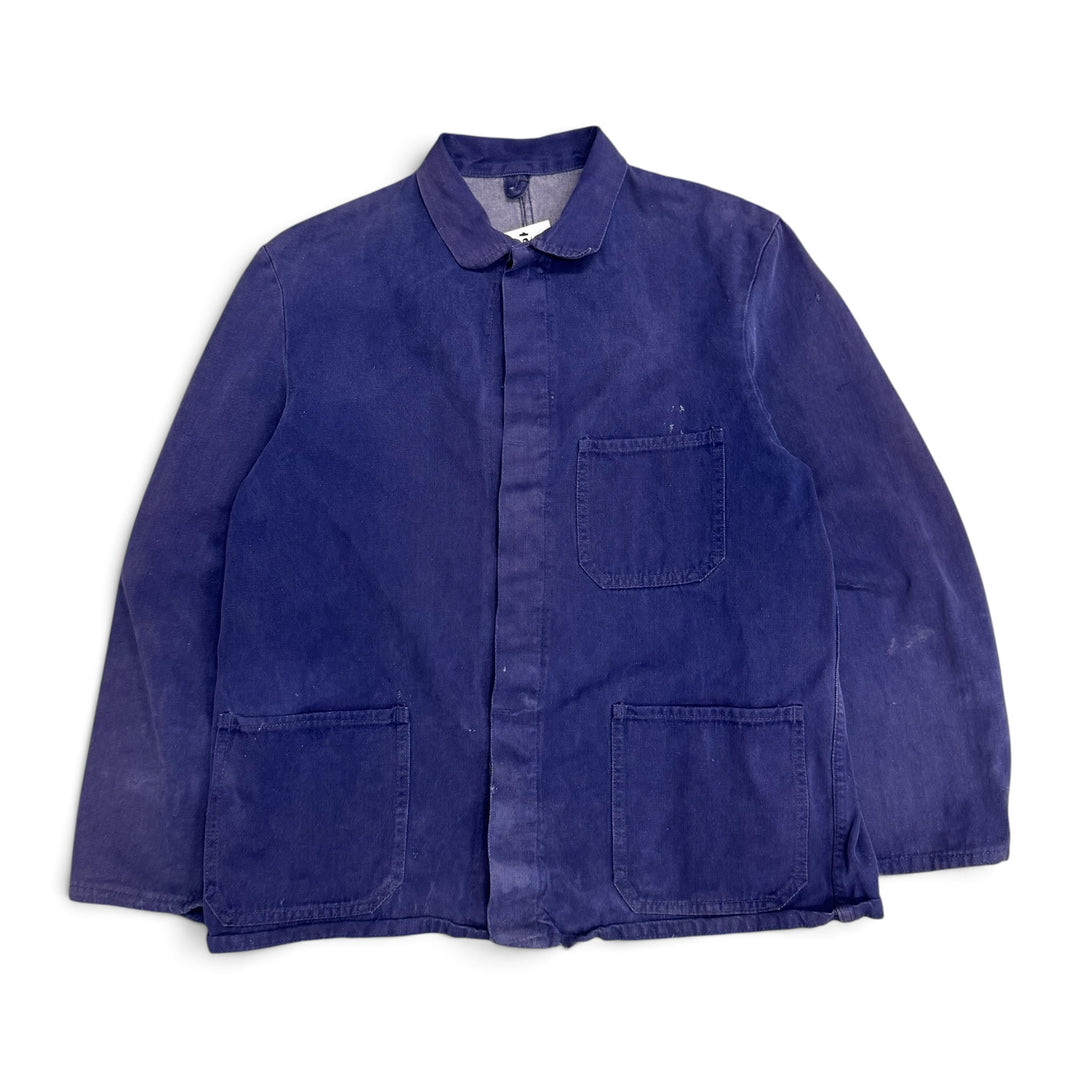 Vintage Distressed Faded (M)Blue French Chore Jacket