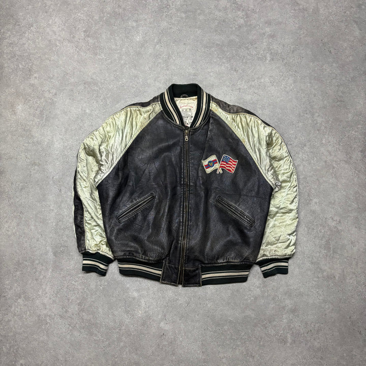 Vintage Avirex Brown Leather Jacket (S)