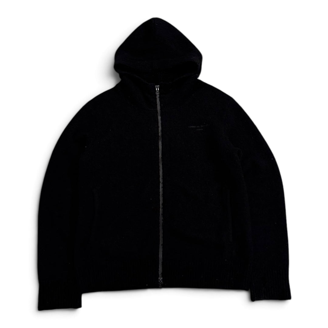 Comme De Garcons Full Zip Up Knitted Hoodie (M)