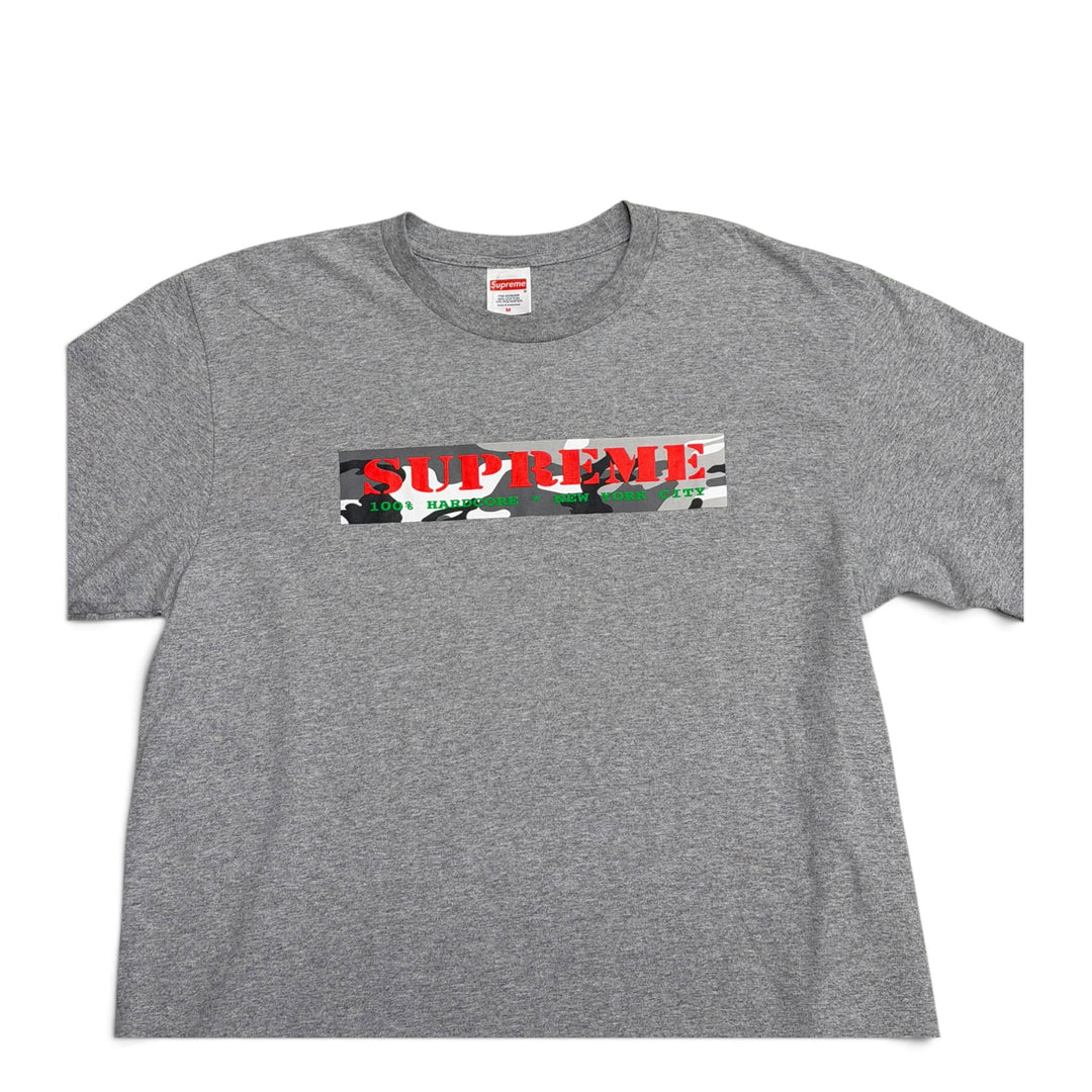 Supreme Hard Core Camo Box Logo T shirt Grey (M)