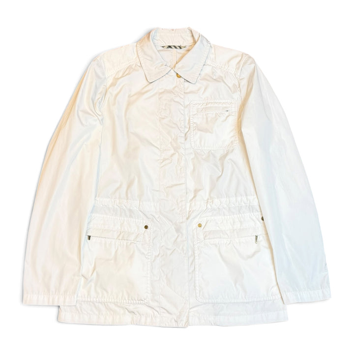 Vintage Burberry White Lightweight Jacket (Women's L)