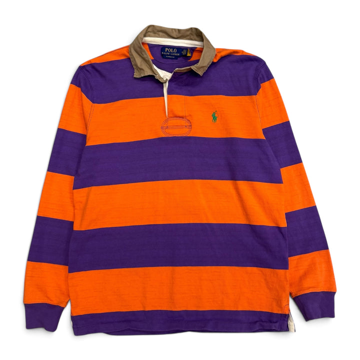 Polo Ralph Lauren Purple & Orange Rugby Polo Shirt (M)