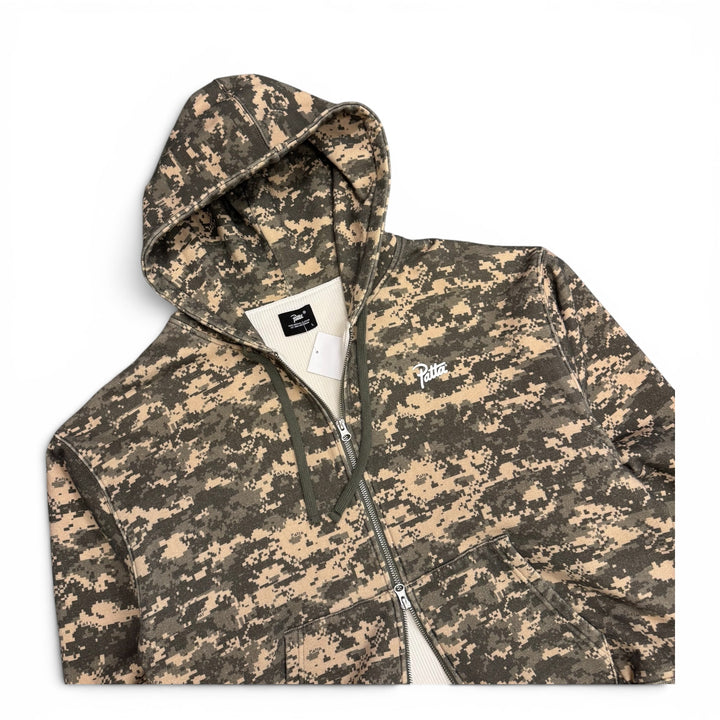 Patta Digi Waffle Zip Up Hoodie Camouflage (L)