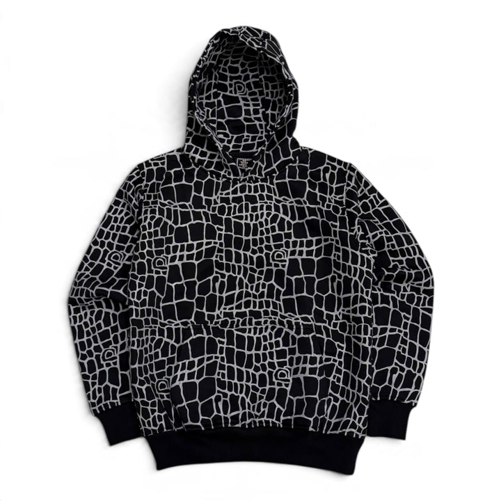 Always Do Black & Grey Abstract Graphic Pullover Hoodie (S)