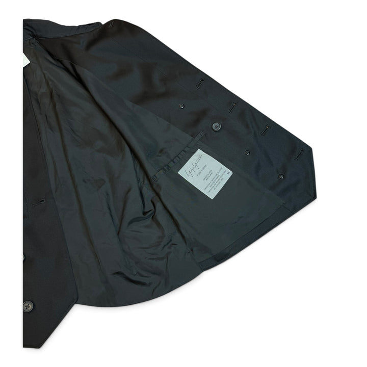 Vintage Yohji Yamamoto Black Laine Wool Waistcoat Jacket (M)