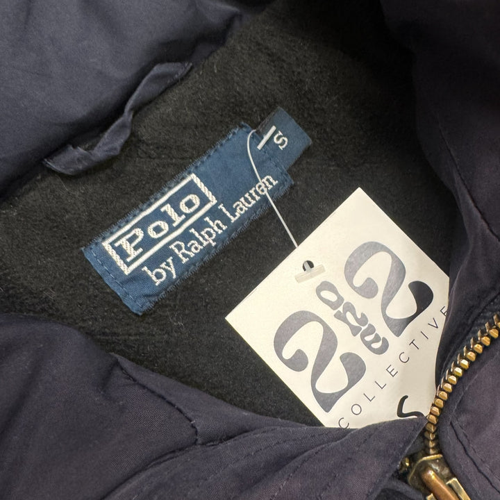 Vintage Polo Ralph Lauren Navy Fleece Lined Nylon Jacket (S)