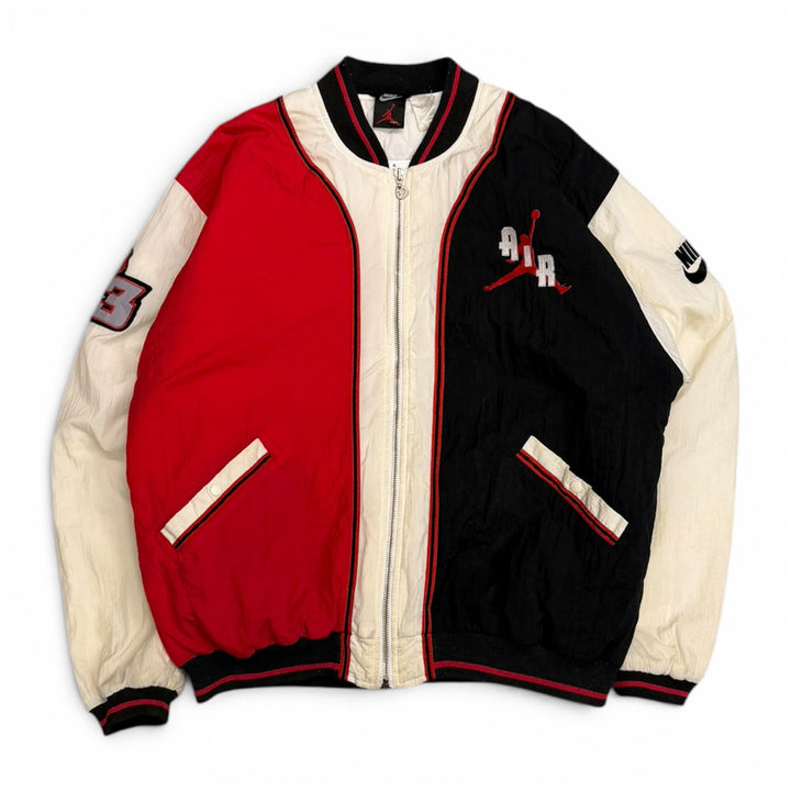 Vintage Nike Jordan Red & Off White Bomber Varsity Jacket (XL)