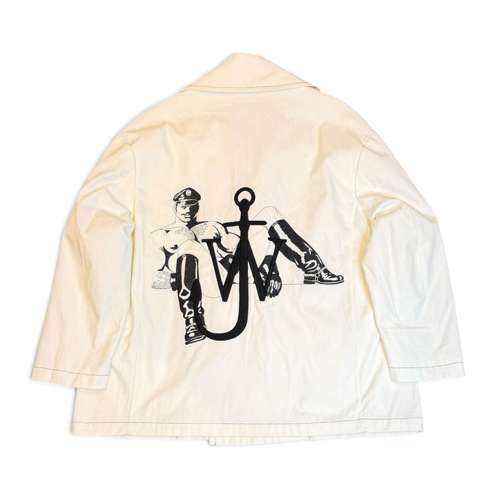 J W Anderson x Tom Od Findland White Pea Coat (XL)