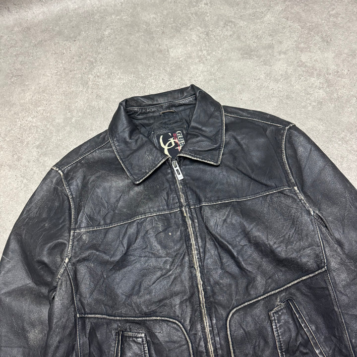 Vintage Guess Leather Jacket (M)