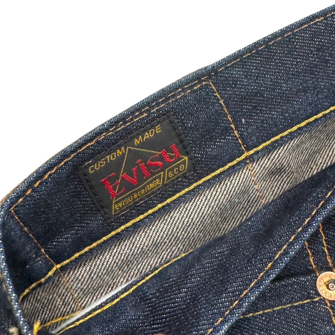 Evisu Jeans Dark Blue & Red Denim Trousers (36)