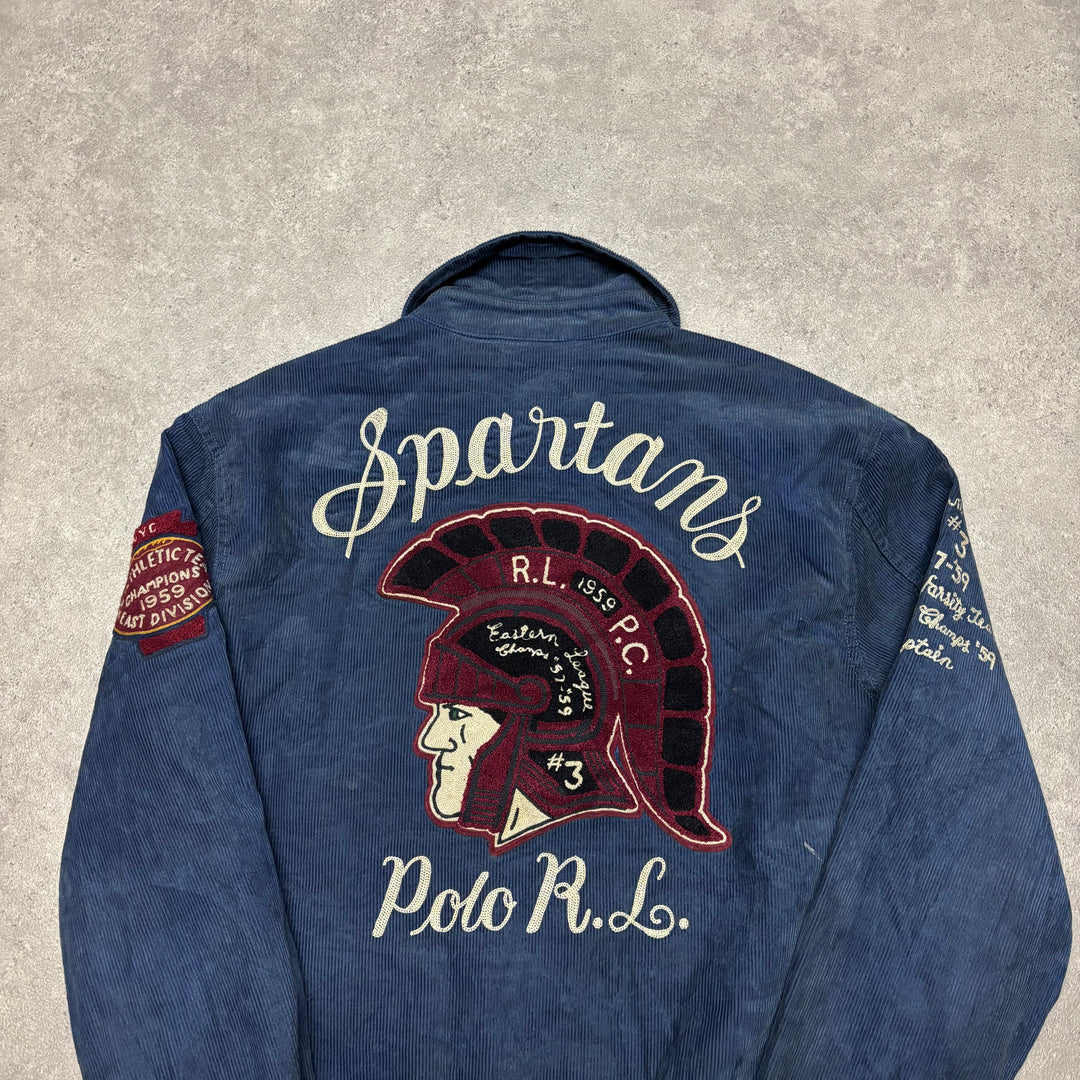 Vintage Polo Ralph Lauren Navy Varsity Corduroy Jacket (M)