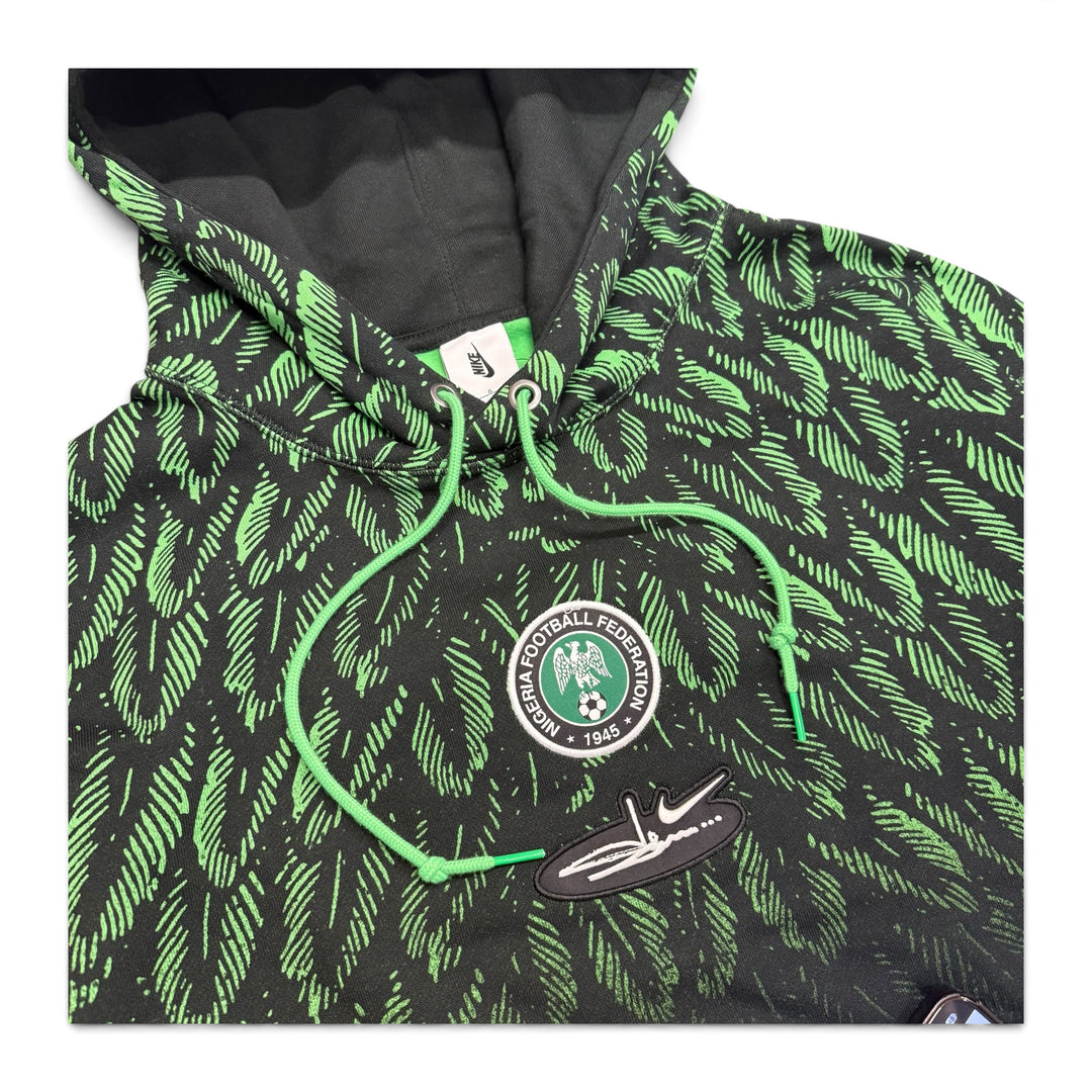 Nike Nigeria X Slawn Fleece Hoodie Tracksuit Set (Black L)