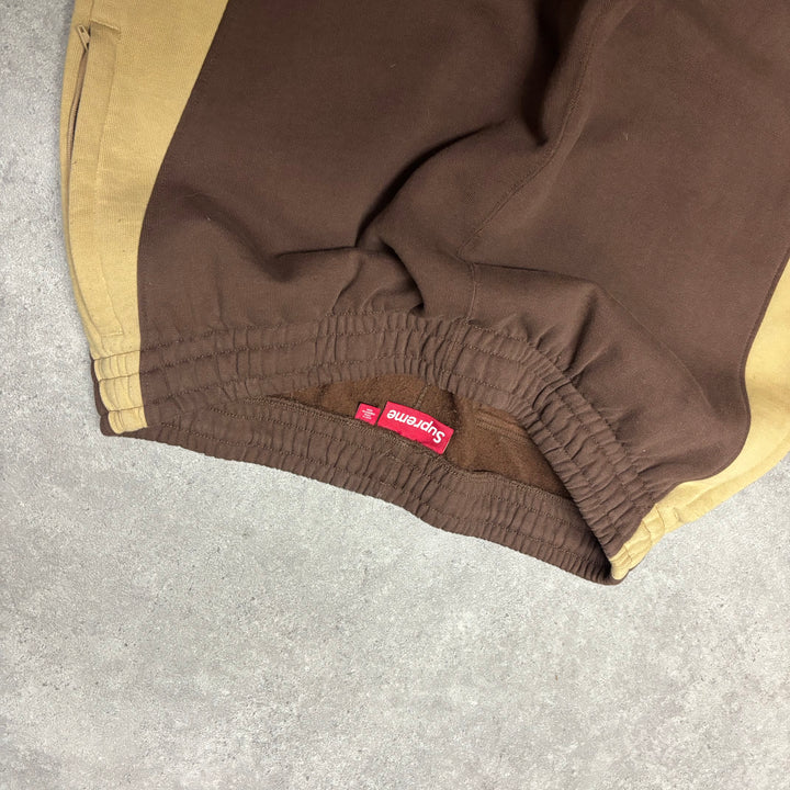 Supreme Two Tone Brown Heavy Cotton Tracksuit Bottoms (L)