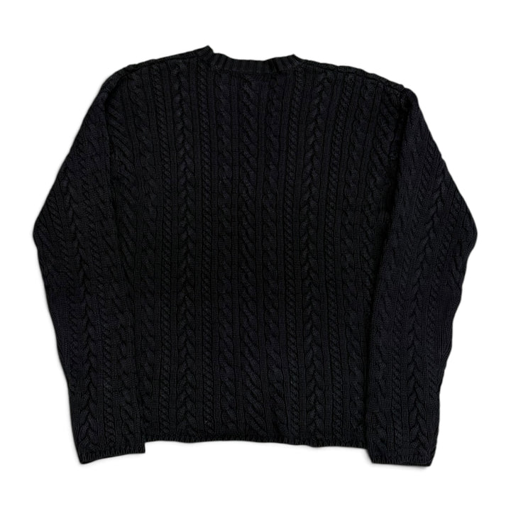 Vintage Polo Ralph Lauren Cable Knit Jumper Navy (S)