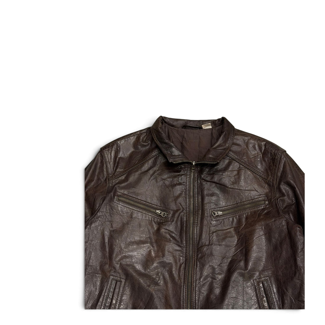 Vintage Leather Jacket Brown (M)