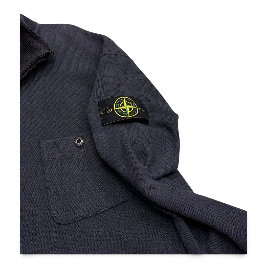 Vintage Stone Island Full Zip Up Knitted Jumper Navy (M)