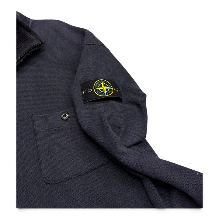 Vintage Stone Island Full Zip Up Knitted Jumper Navy (M)