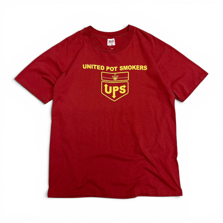 90's Vintage UPS Red Graphic T-Shirt (XL)
