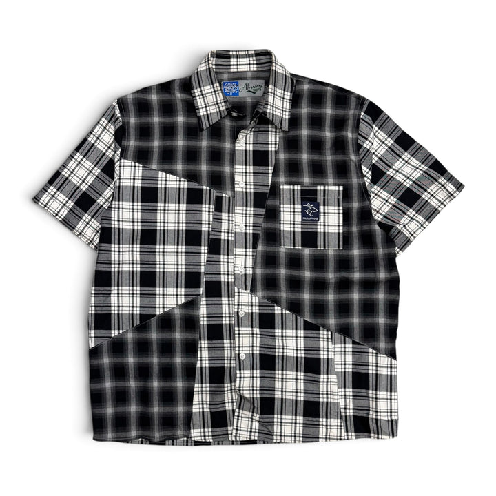 Always Do Black Checkered Short Sleeve Shirt (M)