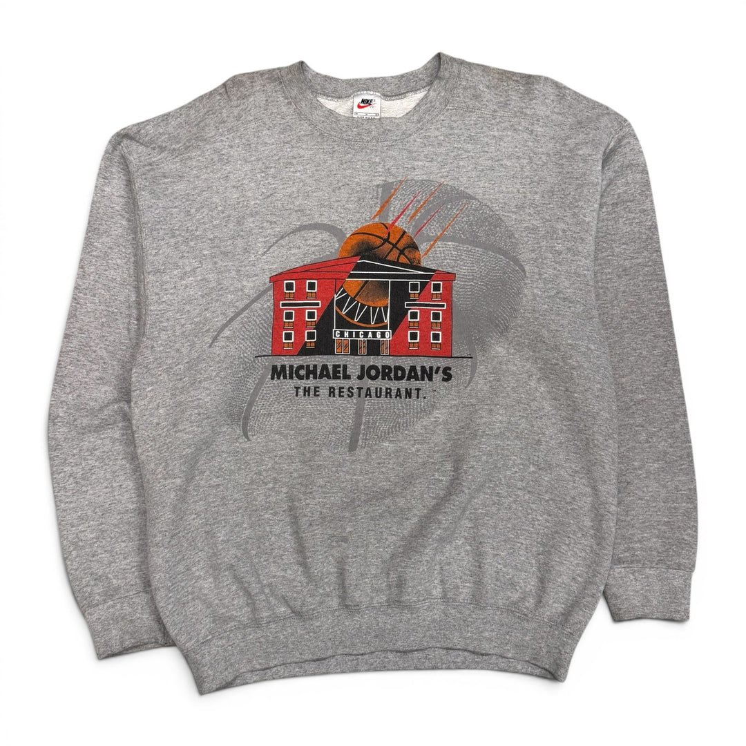 Vintage Nike Michael Jordan's The Restaurant  Sweatshirt Grey (M)