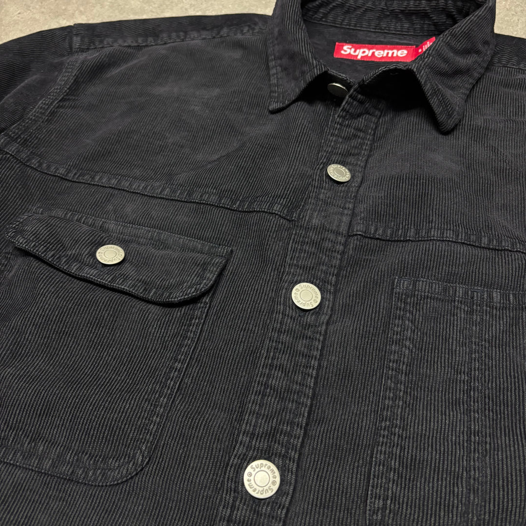 Supreme Navy Corduroy Overshirt Jacket (M)