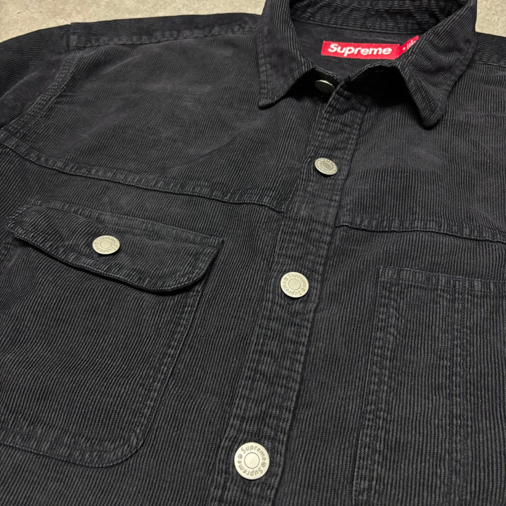 Supreme Navy Corduroy Overshirt Jacket (M)