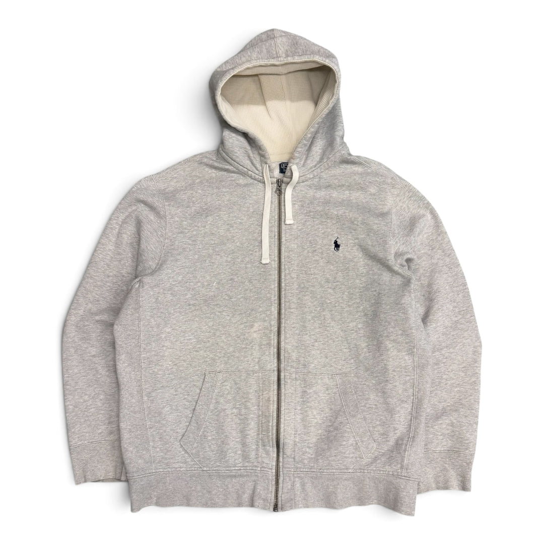 Vintage Polo Ralph Lauren Zip Up Hoodie Gray (XXL)