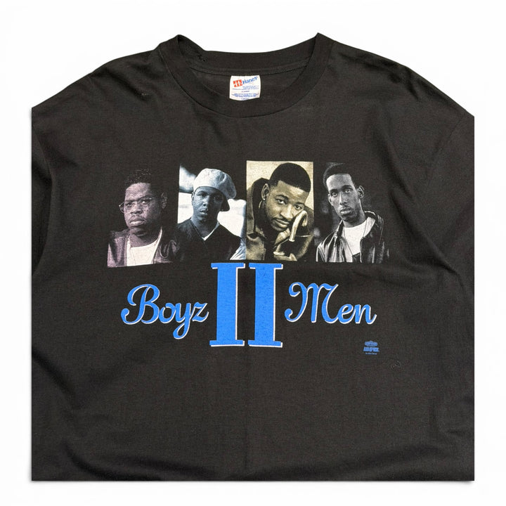 1994 Vintage Boys II Men Black Graphic T-Shirt (XL)