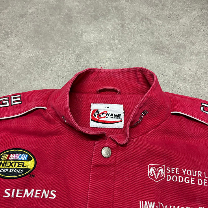 Vintage Dodge Red Nascar Racing Jacket (XXL)