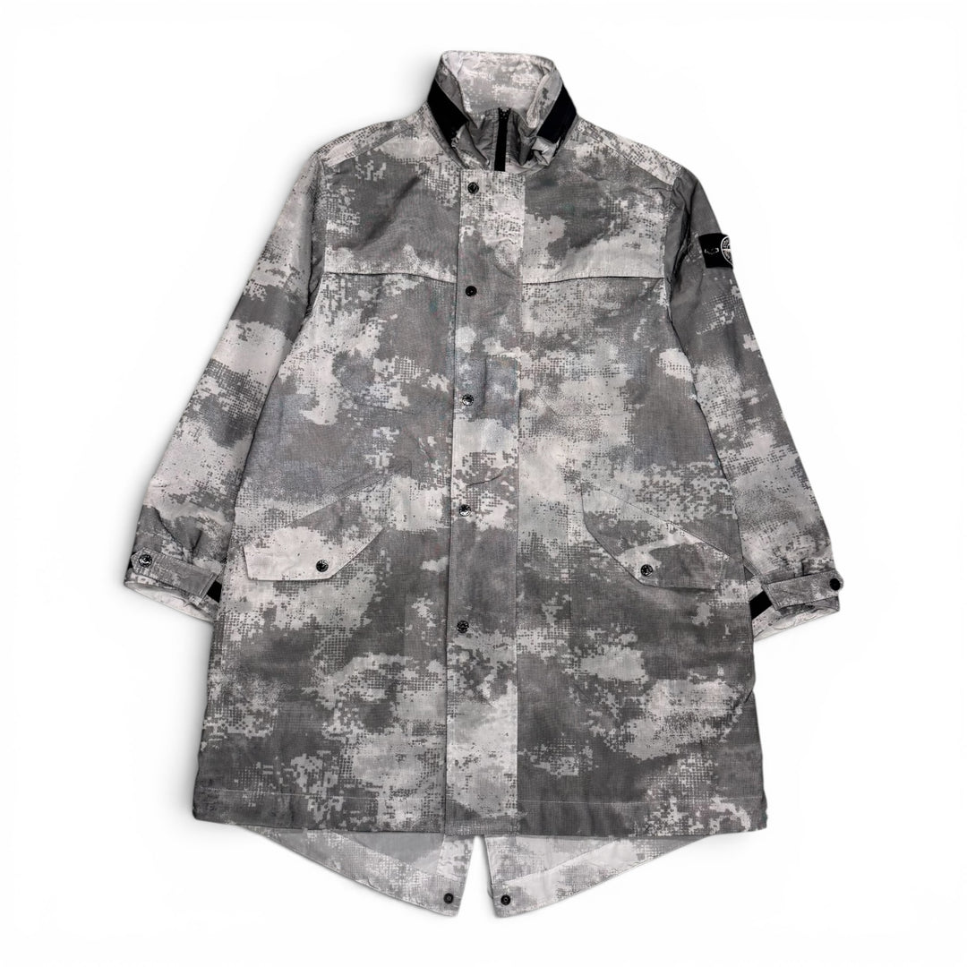 Stone Island Dissolving Grid Camo Mesh Jacket Grey (S)