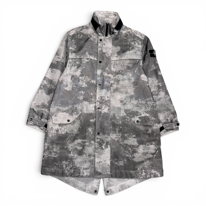 Stone Island Dissolving Grid Camo Mesh Jacket Grey (S)