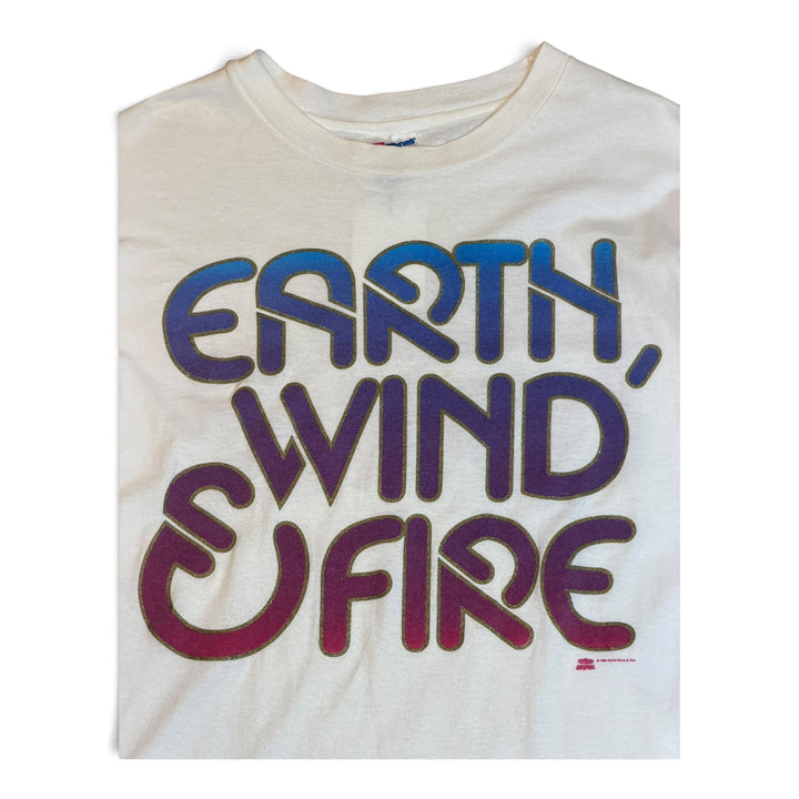90's Vintage Earth Wind & Fire White Graphic T-Shirt (XL)