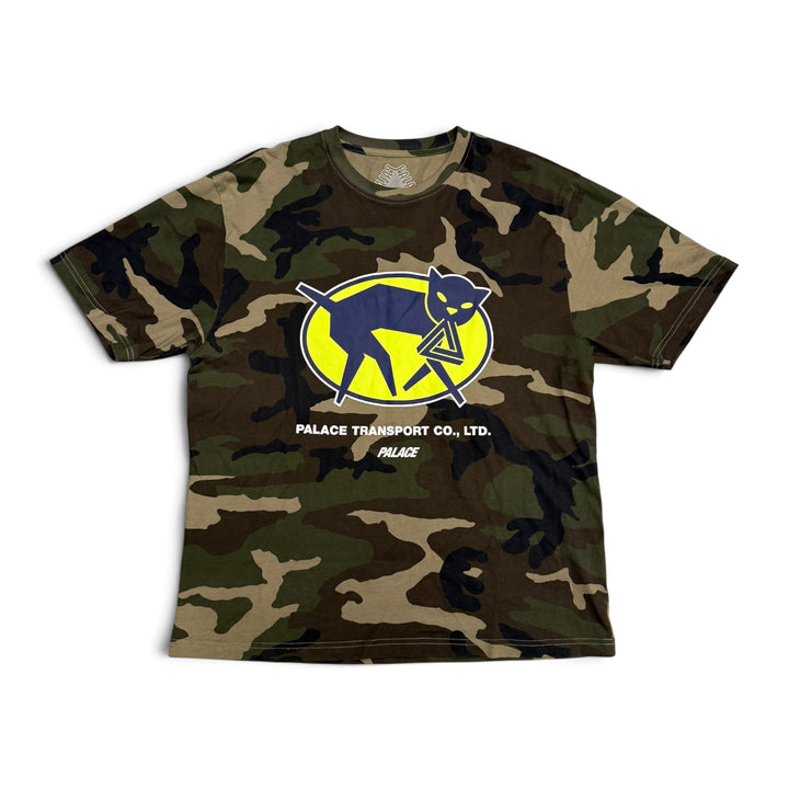 Palace Transport Cat T shirt Camo Green (L)