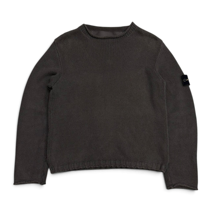 Vintage Stone Island Heavy Weight Knitted Jumper Grey (M)