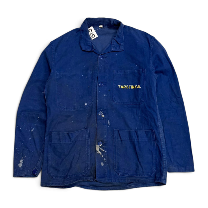 Vintage French Workwear Chore Jacket Blue (M)