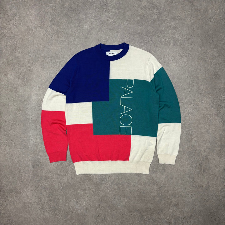 Palace Blukko Knit Square Patterned Sweater (L)