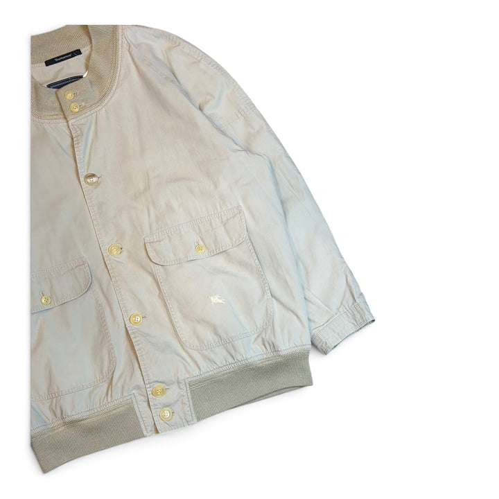 Vintage Burberry Beige Short Bomber Jacket (M)
